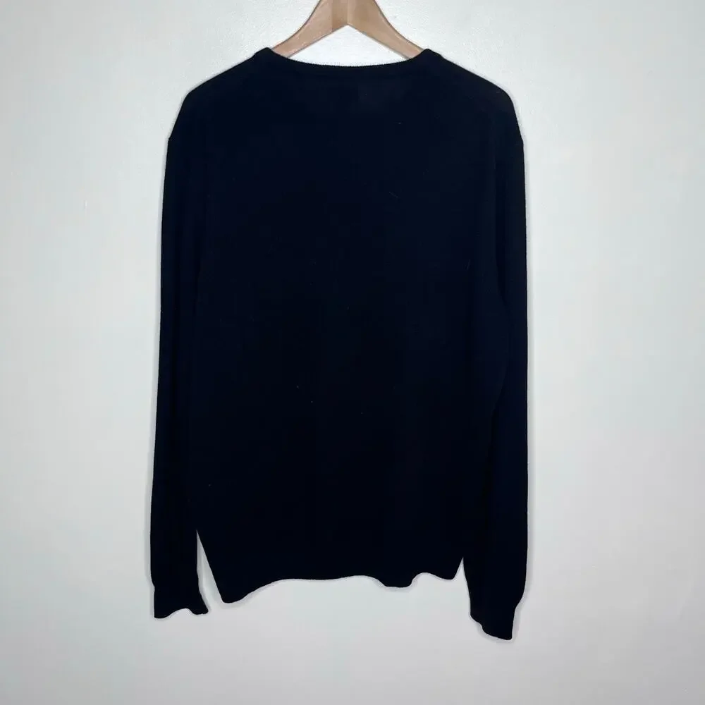 J.Crew Black 100% Cashmere Crewneck Sweater XL